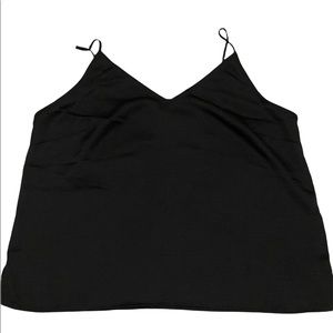 Black satin tanktop